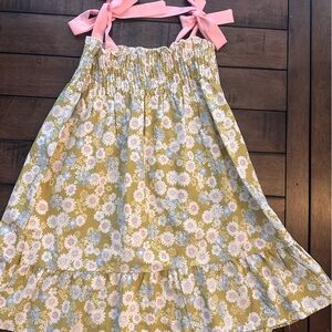 Floral Dreas with Pink Accents